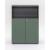Color Office Half-Bookcase w/Lockable Doors & Open Shelves