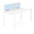Motion Electric Height Adjustable Office Desk w/Panel Legs & Cut-Out (Scallop) for Wire Management, 2 Level Columns