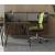 Round Melamine Workstation Single Desk for 1 Person w/Storage Cabinets, Composition 2