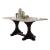 Gerardo Marble/Wood Trestle Dining Set