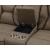 Higgins Pillow Top Arm Faux Suede Motion Loveseat with Console
