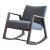 Gianna Fabric Rocking Chair With Wooden Arm