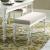Summer House Linen/Wood Bench
