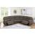 Variel 6-piece Faux Suede Modular Motion Sectional Sofa