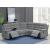 David 3-piece Fabric Motion Sectional with Pillow Arms