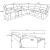 David 3-piece Fabric Motion Sectional with Pillow Arms