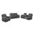Flamenco Tufted Leatherette Power Living Room Set