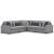 Bealton 5-Piece Fabric L-Shaped Sectional Sofa