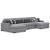 Bealton Fabric 4-Piece Sectional Sofa w/Double Chaise