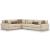 Seyler 4-Piece Fabric L-Shaped Sectional Sofa