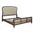 Americana Farmhouse Linen/Wood Queen Size Shelter Platform Bed