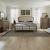 Americana Farmhouse Linen/Wood Queen Size Shelter Platform Bed
