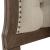 Americana Farmhouse Linen/Wood Queen Size Shelter Platform Bed