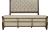 Americana Farmhouse Linen Upholstered Wood Sleigh Bed