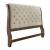 Americana Farmhouse Linen Upholstered Wood Sleigh Bed