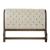 Americana Farmhouse Linen Upholstered Wood Sleigh Bed