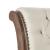 Americana Farmhouse Linen Upholstered Wood Sleigh Bed