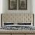 Americana Farmhouse Linen Upholstered Wood Sleigh Bed