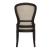 Americana Farmhouse Linen/Wood Tufted Back Side Chair