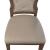Americana Farmhouse Linen/Wood Tufted Back Side Chair