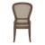 Americana Farmhouse Linen/Wood Tufted Back Side Chair