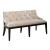 Americana Farmhouse Linen/Wood Shelter Dining Bench
