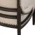 Americana Farmhouse Linen/Wood Shelter Side Chair