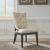 Americana Farmhouse Linen/Wood Shelter Side Chair