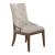 Americana Farmhouse Linen/Wood Shelter Side Chair