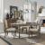 Americana Farmhouse Linen/Wood Tufted Back Side Chair