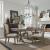 Americana Farmhouse Rectangular Wood Extendable Trestle Dining Table