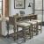 Americana Farmhouse Rectangular Wood Console Bar Table w/Charging Station