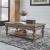 Americana Farmhouse Wood Cocktail Table Set with Shelf