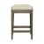 Americana Farmhouse Linen/Wood Console Stool
