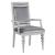 Maverick Fabric/Wood Dining Arm Chair