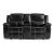 Bastrop Leather Gel Match Double Glider Reclining Love Seat w/Console