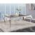Fabiola Glass/Steel Dining Table
