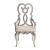 Esteban Velvet/Wood Dining Arm Chair
