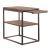 Jamestown Rectangular Metal/Wood Chairside Table w/Tray