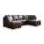 Castille Way U-Shaped Faux Leather 2-Piece Sleeper Sectional with RAF Corner Chaise