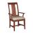 Cherry Park Fabric/Wood Arm Chair