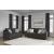 Loreo Modern Sofa | Ebony Fabric Contemporary Design