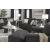Loreo Modern Sofa | Ebony Fabric Contemporary Design