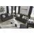 Loreo Modern Sofa | Ebony Fabric Contemporary Design