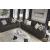 Loreo Modern Sofa | Ebony Fabric Contemporary Design
