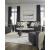 Loreo Modern Sofa | Ebony Fabric Contemporary Design