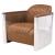 Easton PU Accent Chair, Aluminium Frame