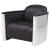 Easton PU Accent Chair, Aluminium Frame
