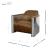 Easton PU Accent Chair, Aluminium Frame