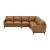 Harper Leather/Split L-Shape Corner Sectional Sofa